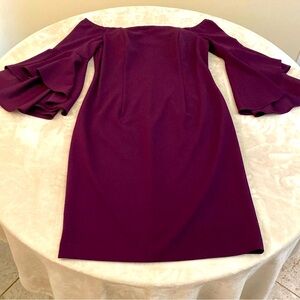 New with tags/ Calvin Klein off shoulder maroon sheath dress